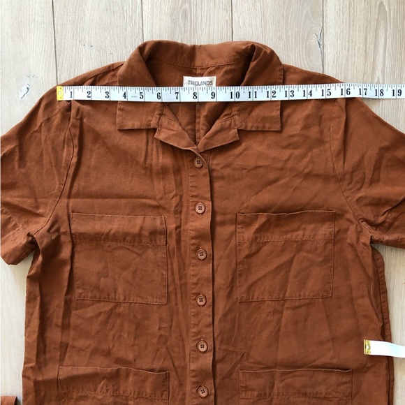 Tradlands Finn Linen Tencel Jumpsuit in Clay Size M - Picture 3 of 12